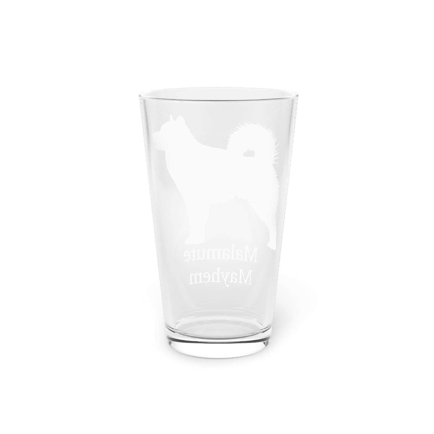 Malamute Mayhem Drinking Glass