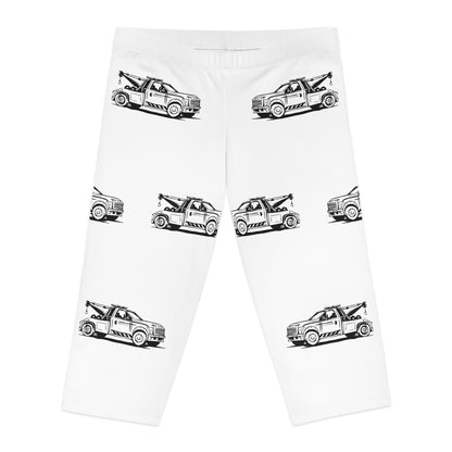 Wheel Lift Tow Truck Women's Capri Leggings