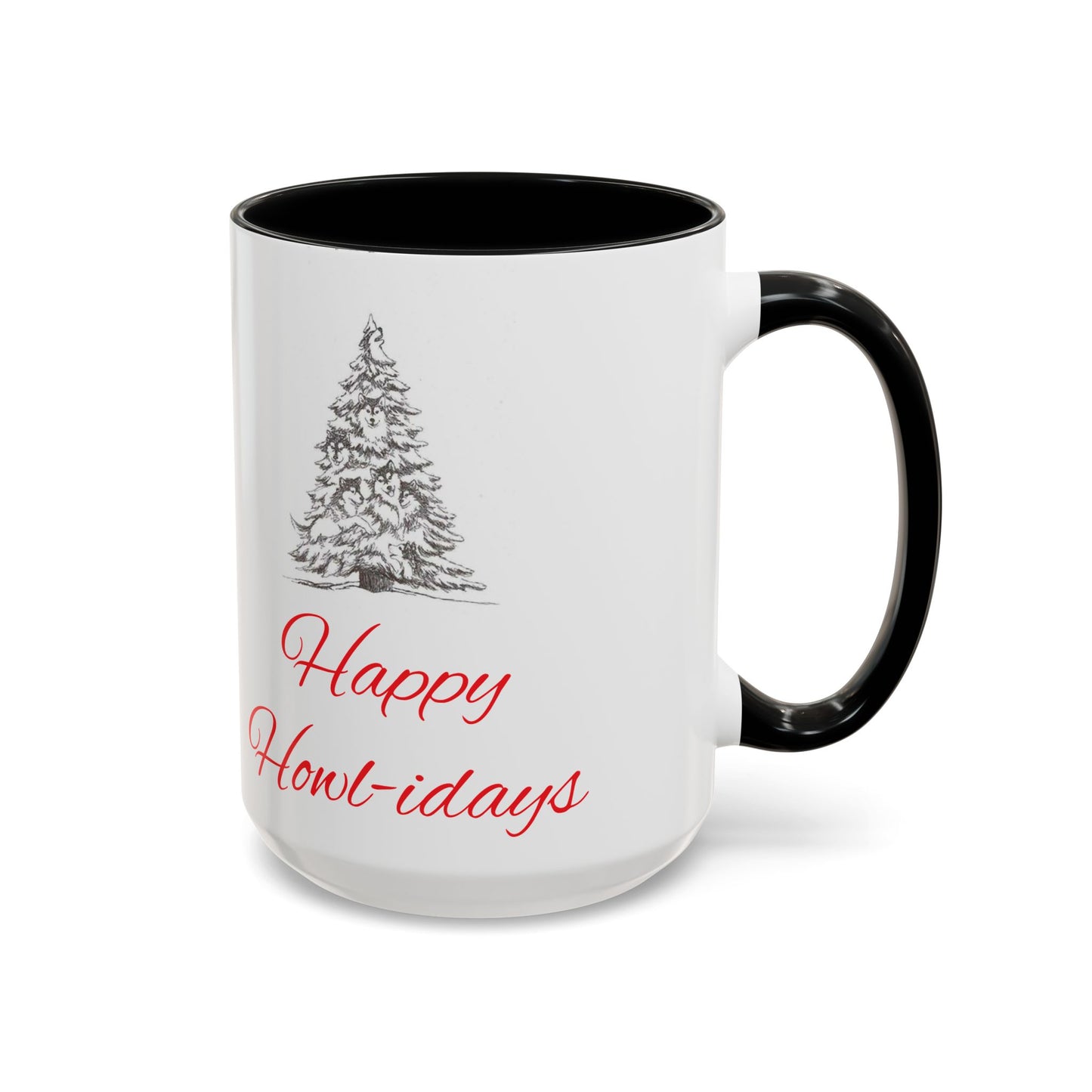 Happy Howl-idays 2-Tone Coffee Mug