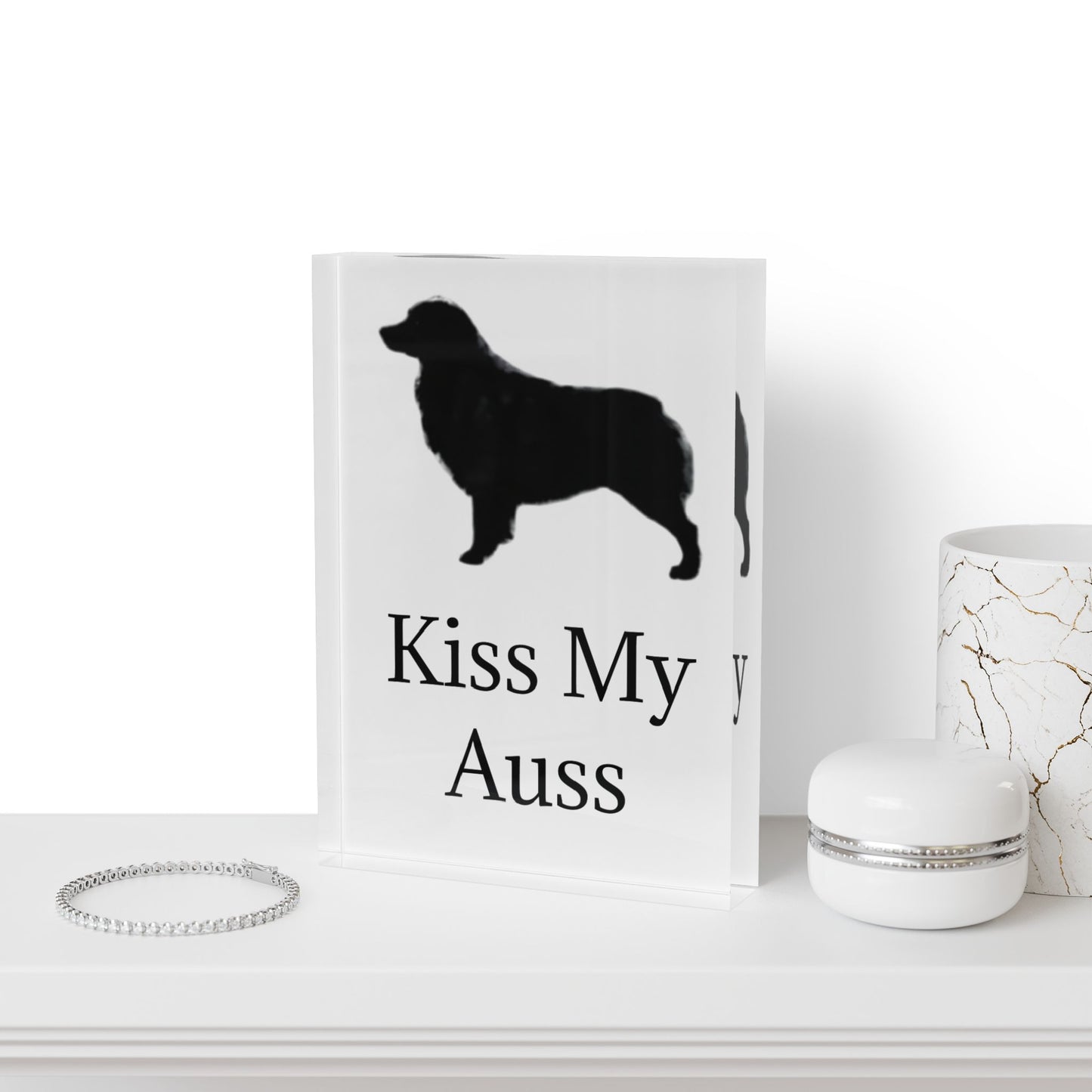 Kiss My Auss Acrylic Photo Block