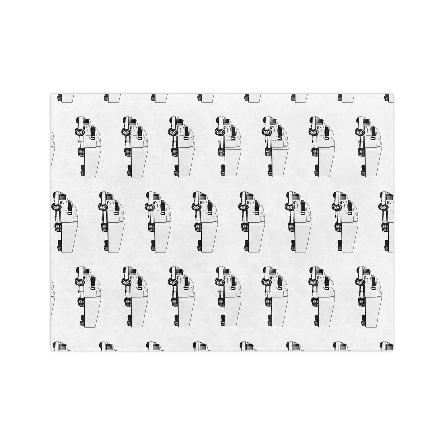 Semi Truck Velveteen Microfiber Blanket