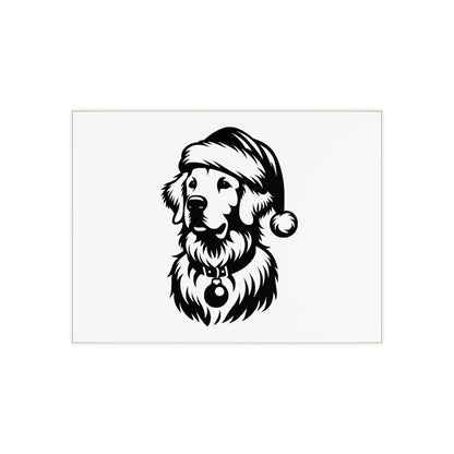 Santa Paws Golden Ceramic Photo Tile
