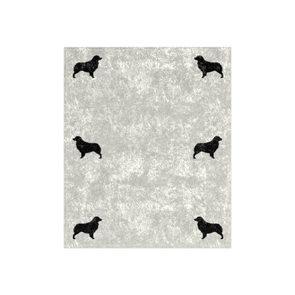 Aussie Silhouette Crushed Velvet Blanket