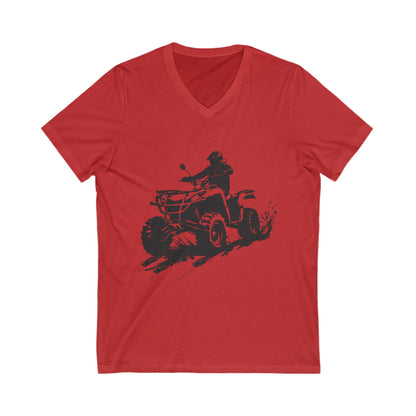 Slingin' Mud Quad Unisex Short Sleeve V-Neck Tee