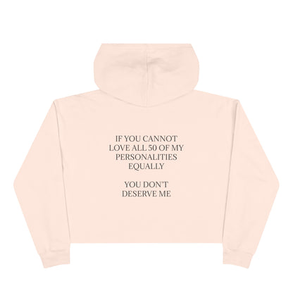 50 Personalities Women's Crop Hoodie