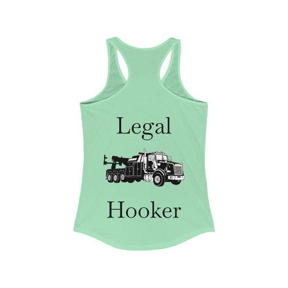 Legal H**ker Heavy Tow Truck Women's Racerback Tank