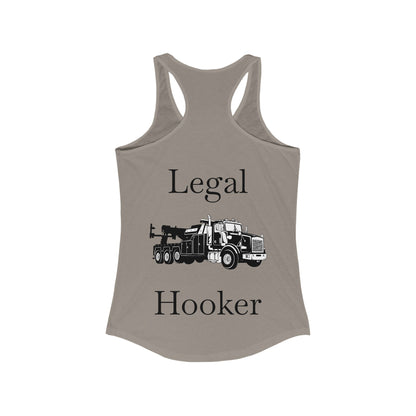 Legal H**ker Heavy Tow Truck Women's Racerback Tank