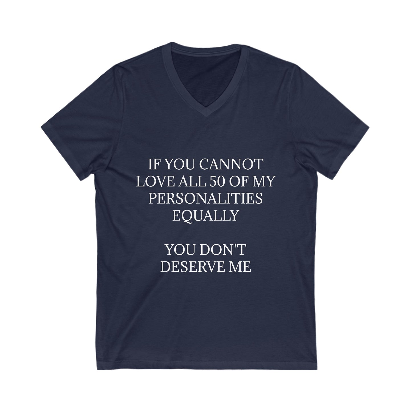 50 Personalities Unisex Short Sleeve V-Neck Tee