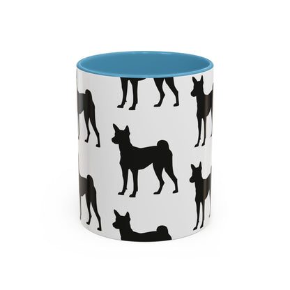 Basenji Silhouette 2-Tone Coffee Mug