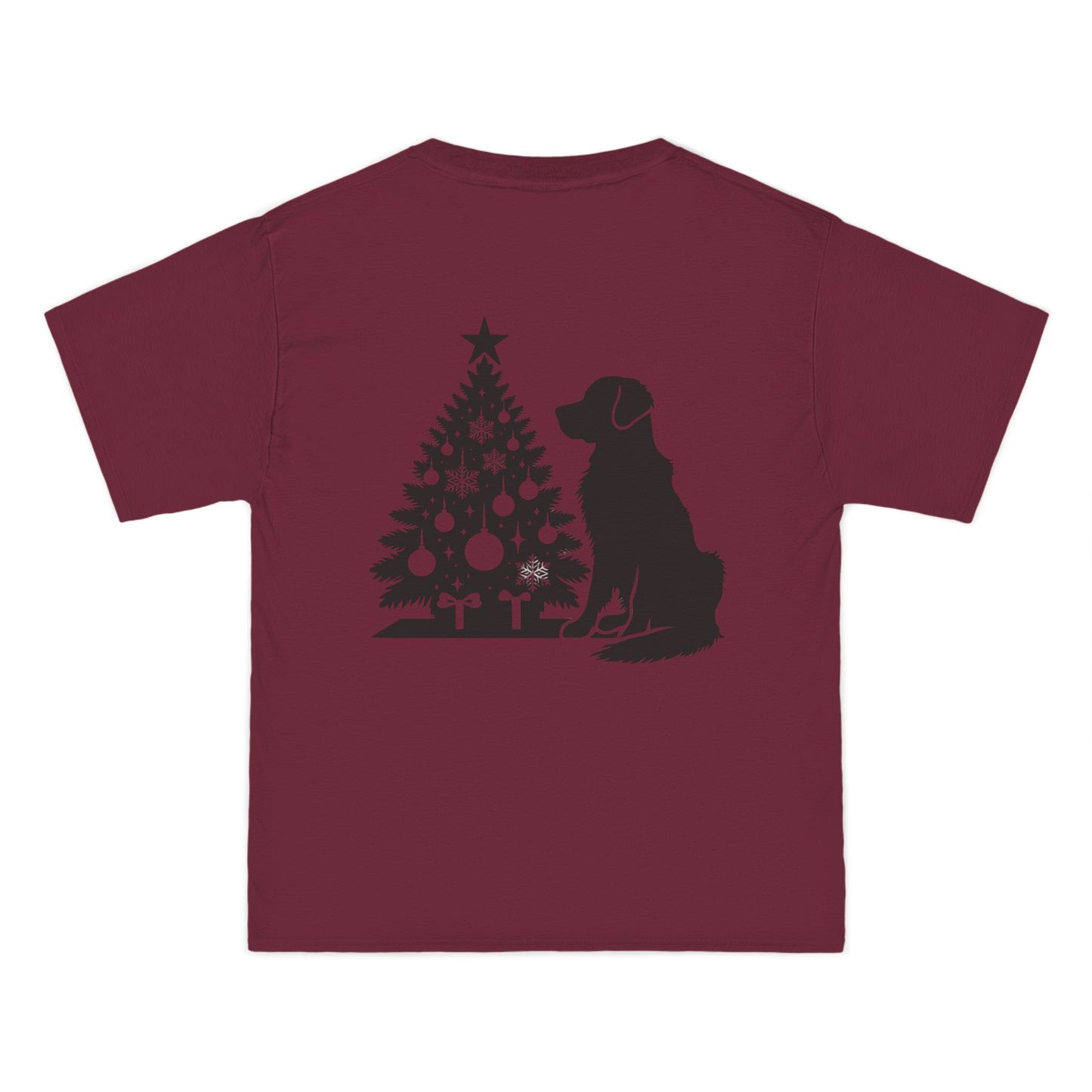 Golden Christmas Tree Men's Short-Sleeve Crewneck Tee