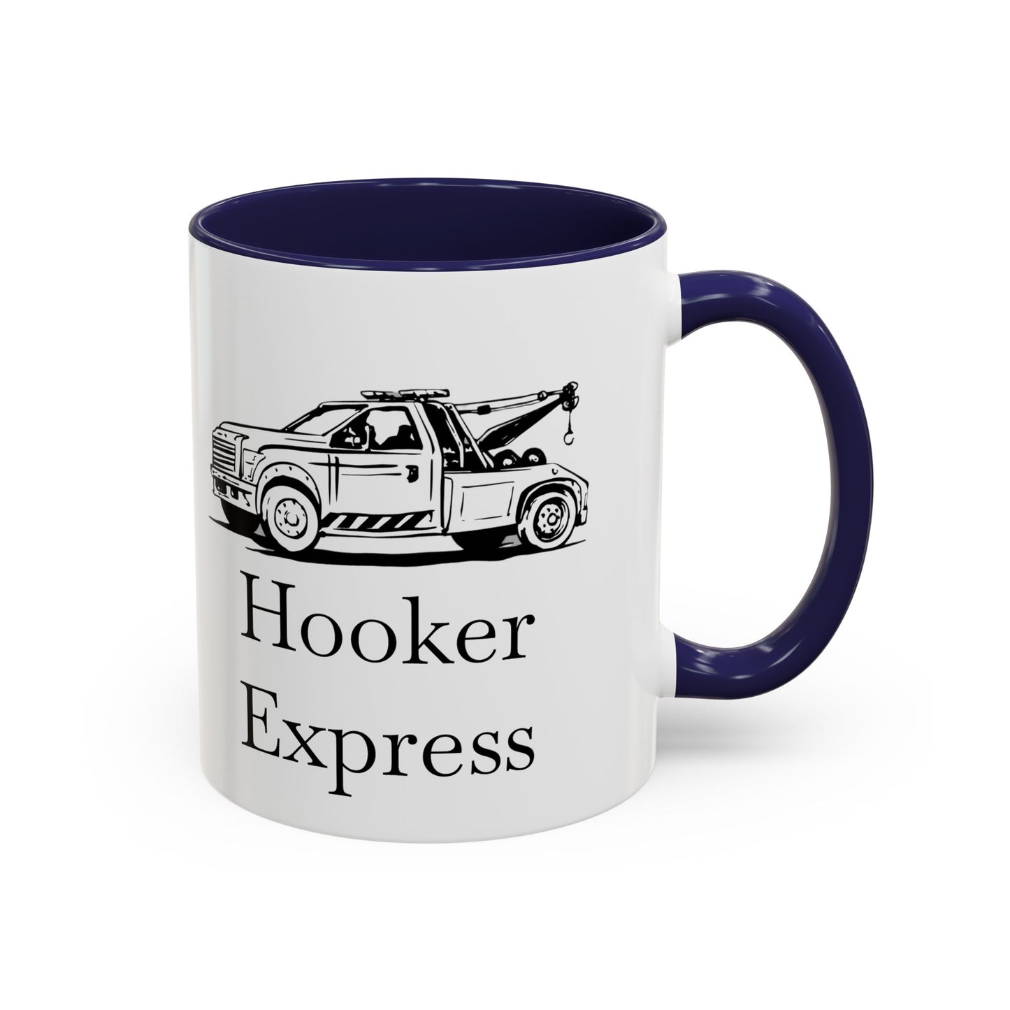 H**ker Express Wheel Lift Tow Truck 2-Tone Coffee Mug