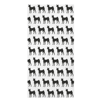 Basenji Silhouette Mink-Cotton  Beach Towel