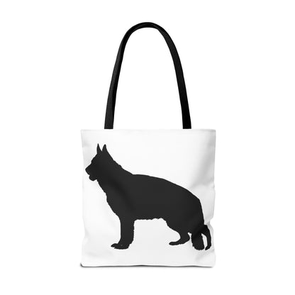 German Shepherd Silhouette Tote Bag