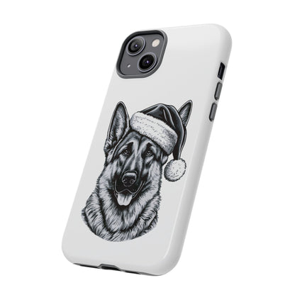Santa Paws German Shepherd iPhone Case