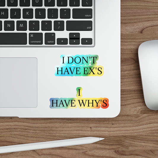 X's And Y's Holographic Sticker