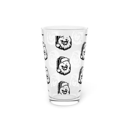 Santa Paws Samoyed Drinking Glass