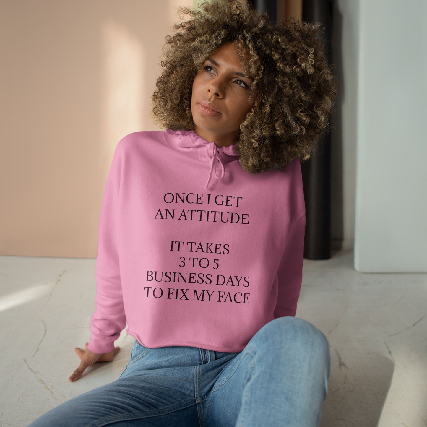 Fix My Face Women's Crop Hoodie