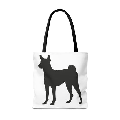 Basenji Silhouette Tote Bag