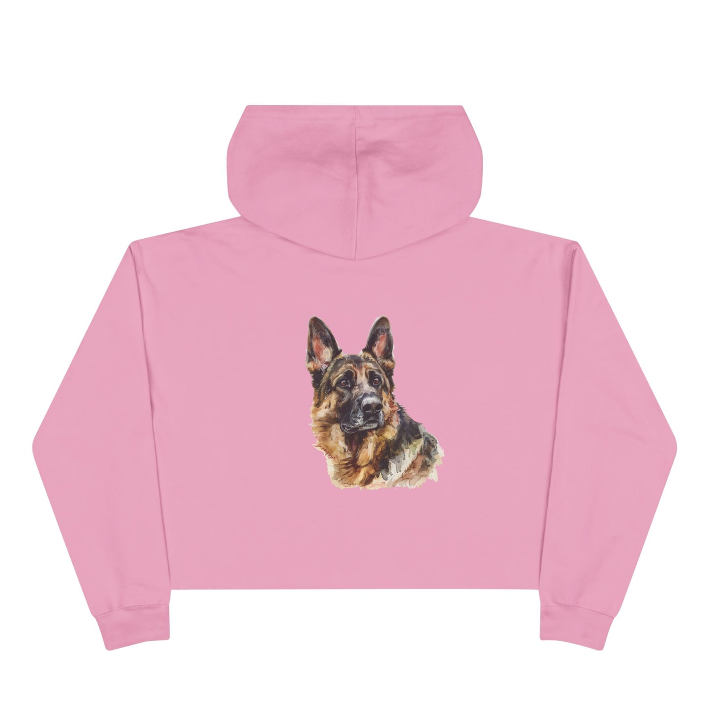German Shepherd Head Women's Crop Hoodie
