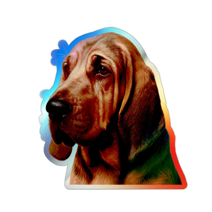 Bloodhound Head Holographic Sticker