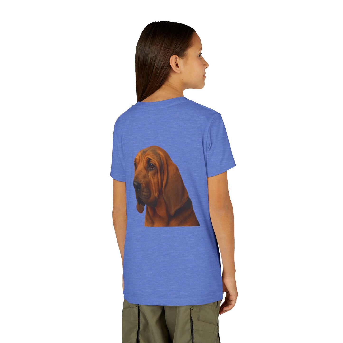 Bloodhound Head Youth Unisex Short Sleeve Crewneck Tee