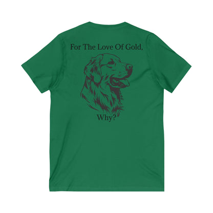 For The Love Of Gold Unisex Short Sleeve V-Neck Tee