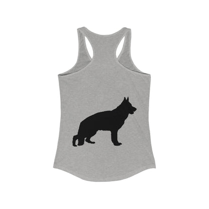 German Shepherd Silhouette Women's Racerback Tank
