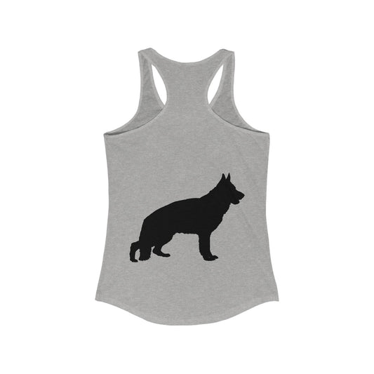 German Shepherd Silhouette Women's Racerback Tank