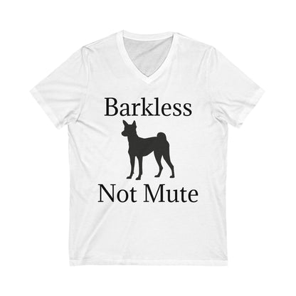 Barkless Not Mute Unisex Short Sleeve V-Neck Tee