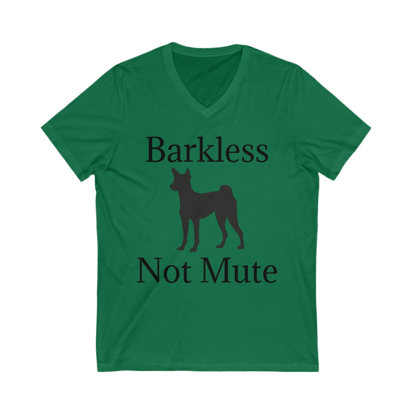 Barkless Not Mute Unisex Short Sleeve V-Neck Tee