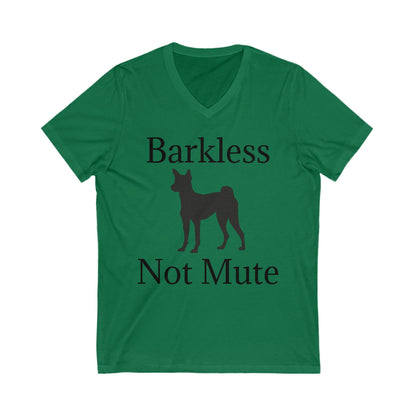 Barkless Not Mute Unisex Short Sleeve V-Neck Tee