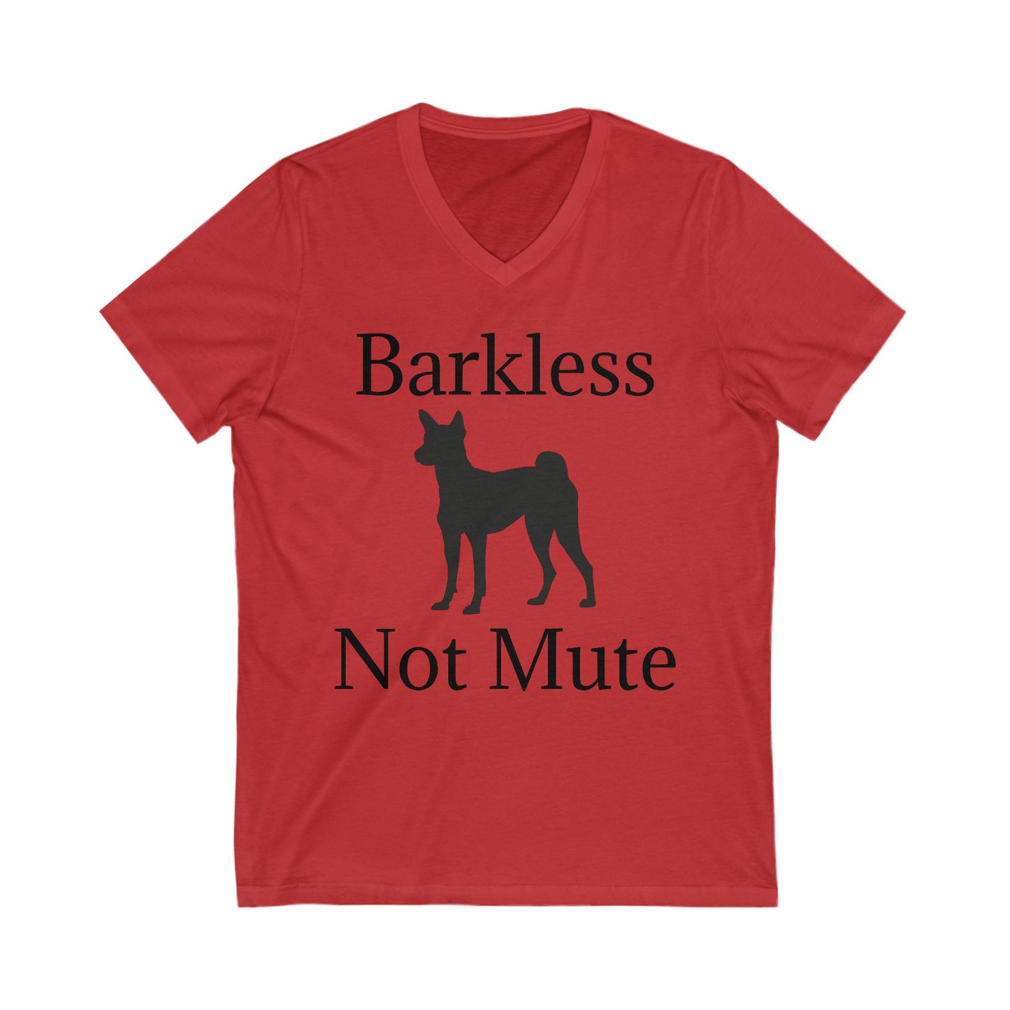 Barkless Not Mute Unisex Short Sleeve V-Neck Tee