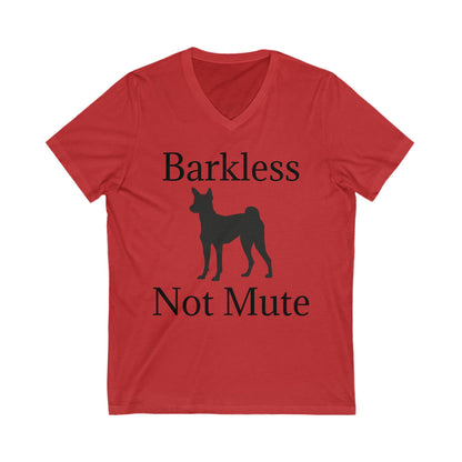 Barkless Not Mute Unisex Short Sleeve V-Neck Tee