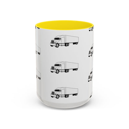 Semi Truck 2-Tone Coffee Mug