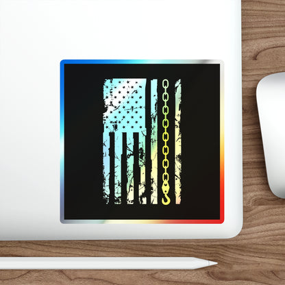 Thin Yellow Line Holographic Sticker