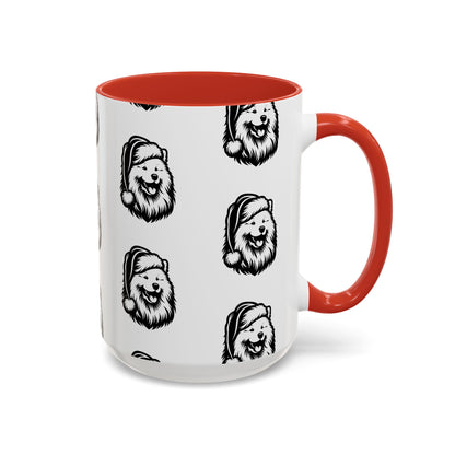 Santa Paws Samoyed 2-Tone Coffee Mug