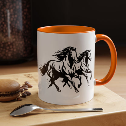 Horsin' Around 2-Tone Coffee Mug