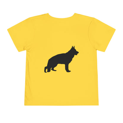 German Shepherd Silhouette Toddler Unisex Short Sleeve Crewneck Tee