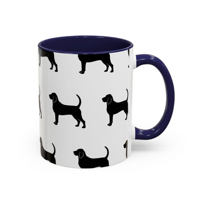 Bloodhound Silhouette 2-Tone Coffee Mug