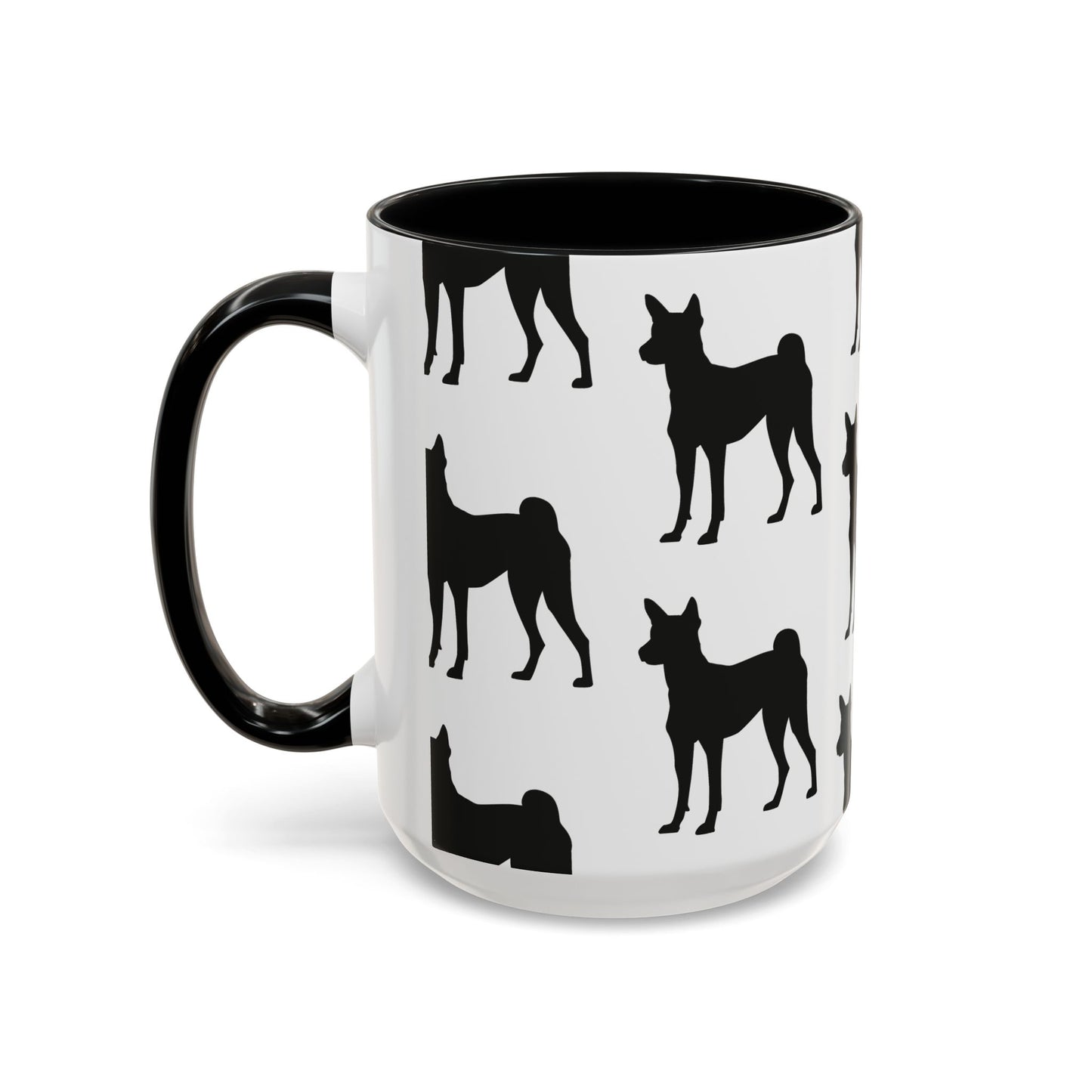 Basenji Silhouette 2-Tone Coffee Mug