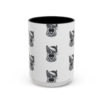 Santa Paws German Shepherd 2-Tone Coffee Mug