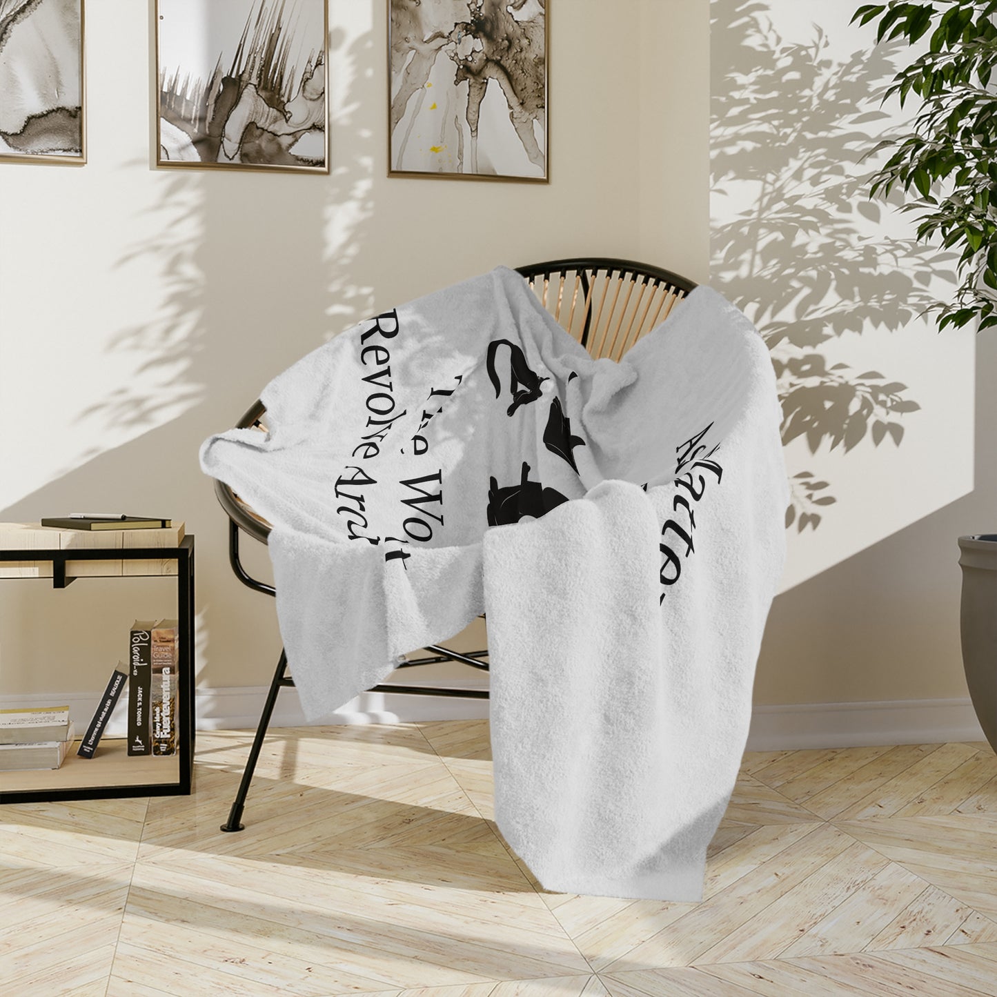 Matter Of Fact Cat Velveteen Microfiber Blanket
