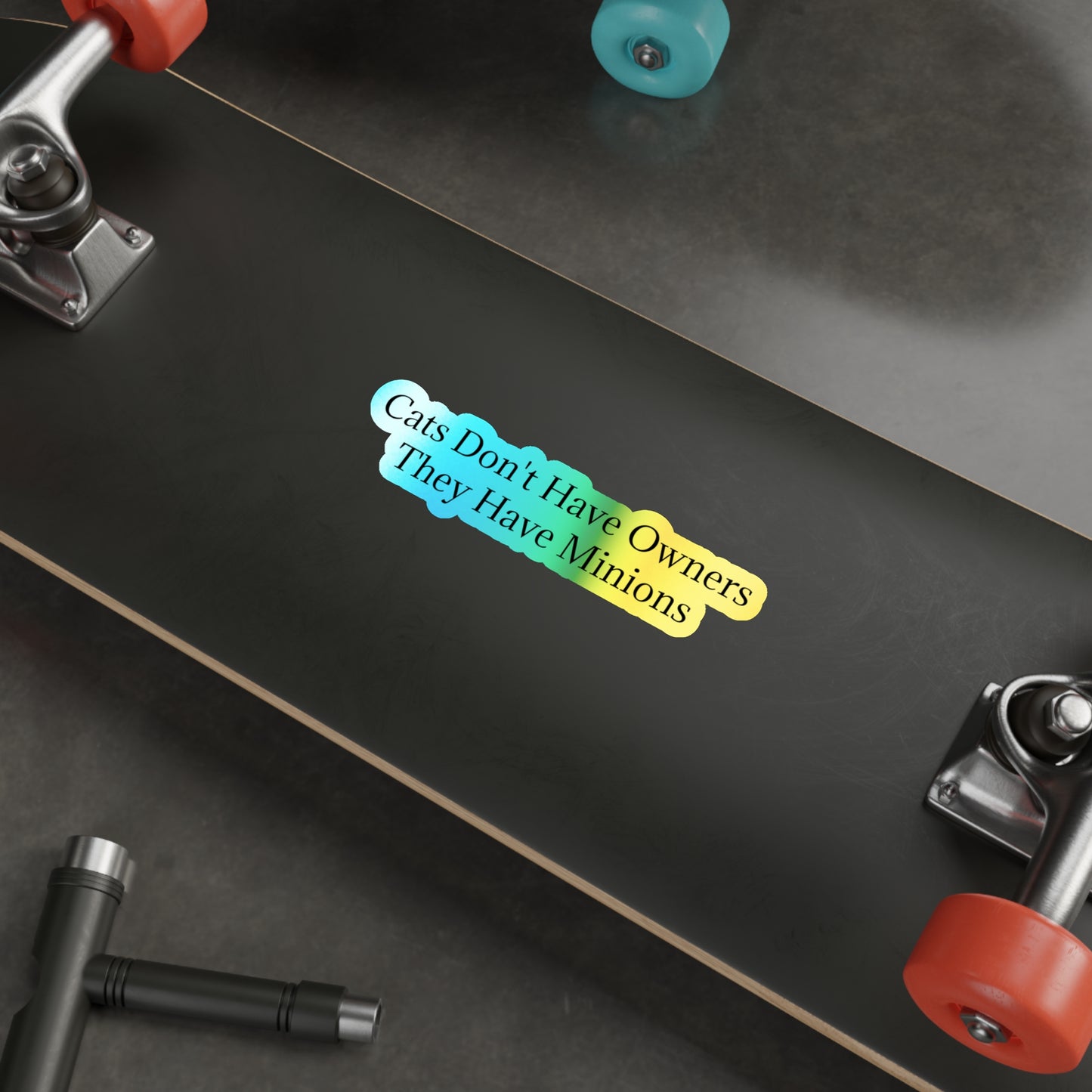 Cat Minions Holographic Sticker