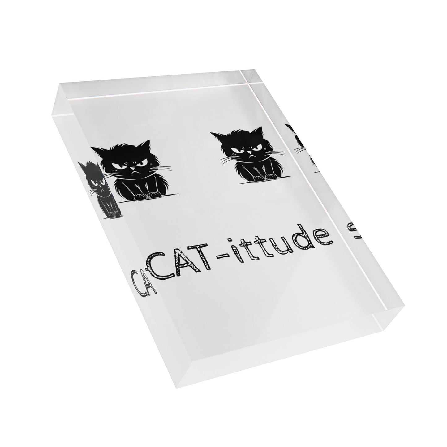 CAT-ittude Acrylic Photo Block