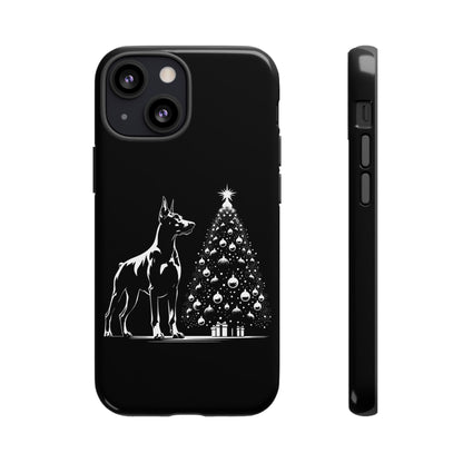 Doberman Christmas Tree iPhone Case