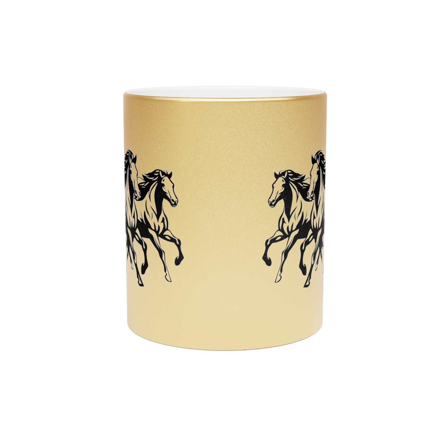 Horsin' Around Metallic Coffee Mug