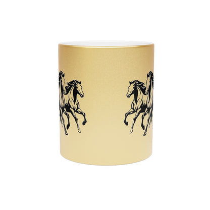 Horsin' Around Metallic Coffee Mug