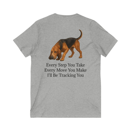 Tracking You Unisex Short Sleeve V-Neck Tee