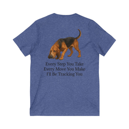 Tracking You Unisex Short Sleeve V-Neck Tee