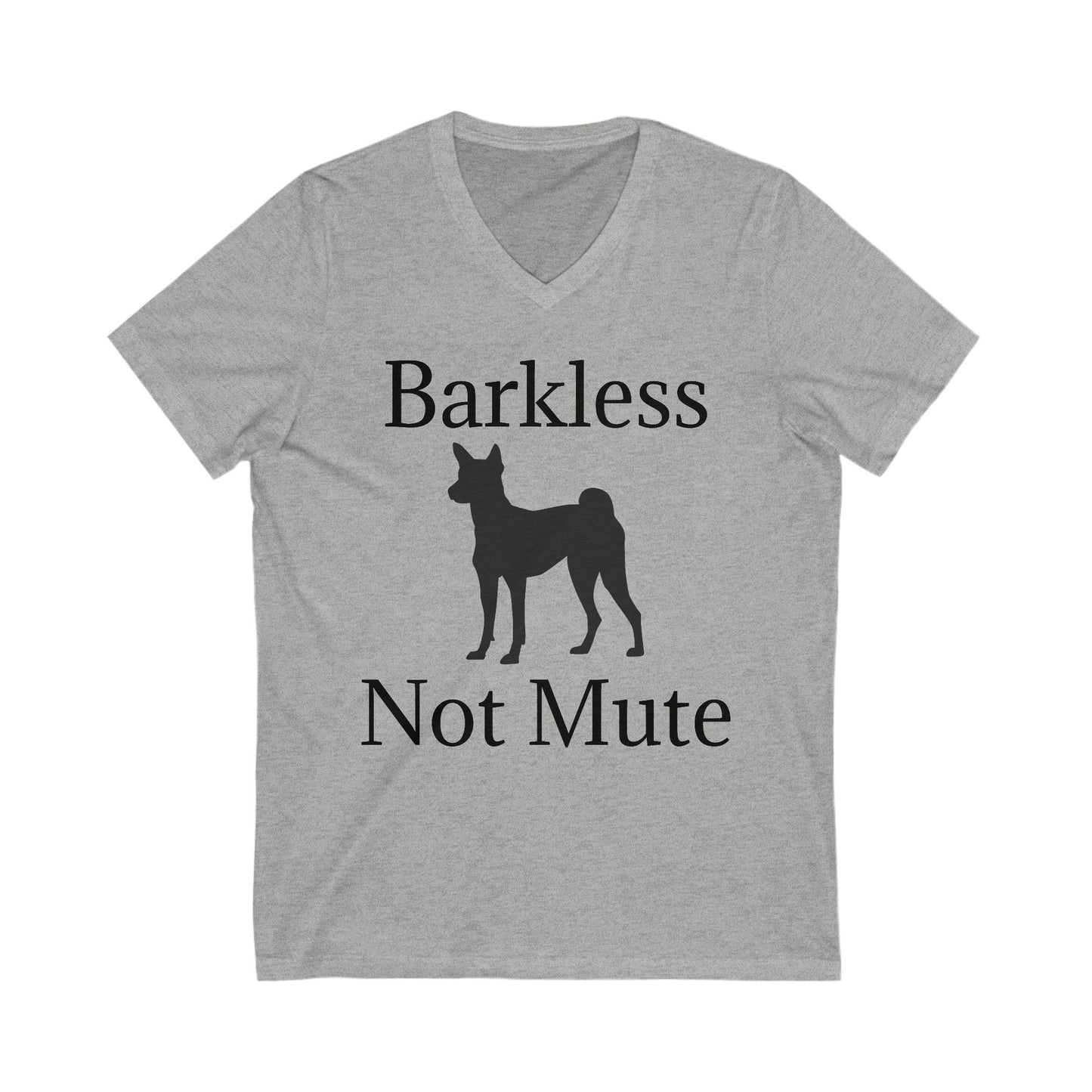 Barkless Not Mute Unisex Short Sleeve V-Neck Tee